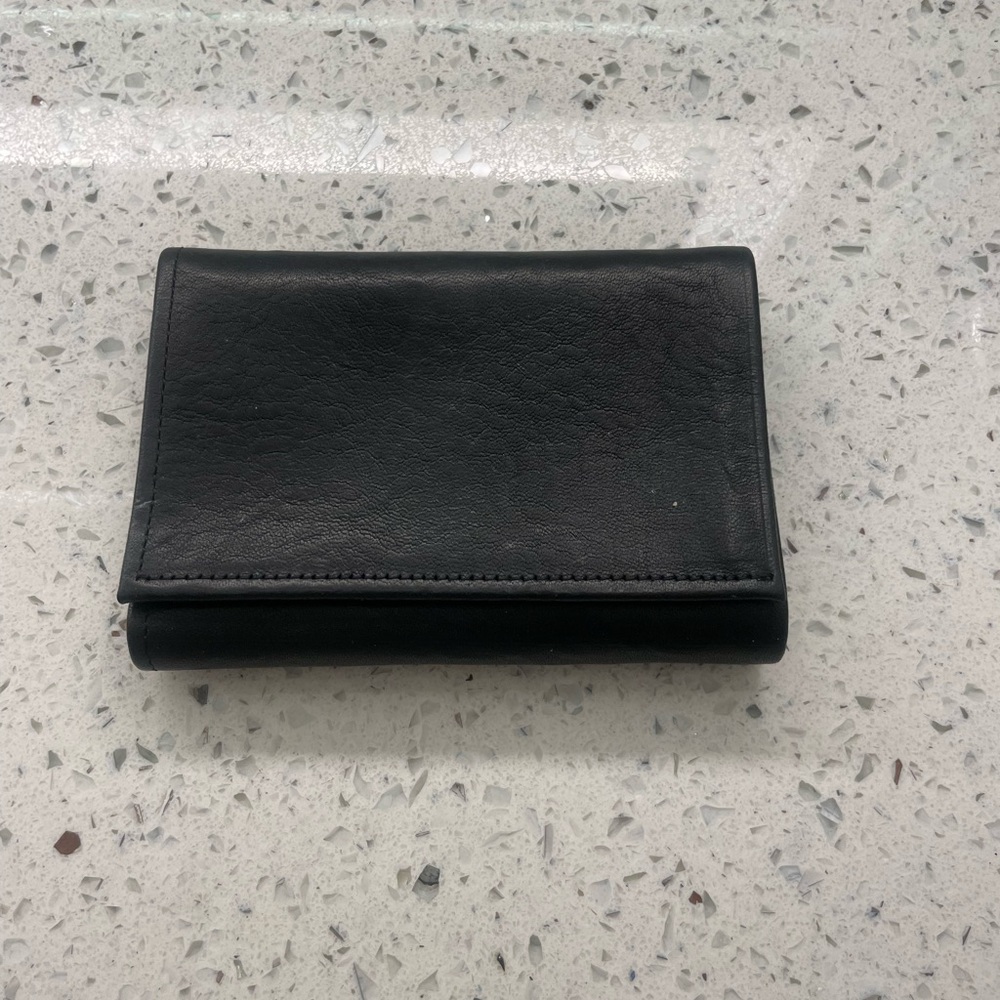 Black Leather Wallet by Buxton